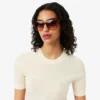 Women’s Short Sleeve Merino Wool Rib Knit Sweater