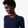 Women’s Short Sleeve Merino Wool Rib Knit Sweater