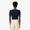 Women’s Short Sleeve Merino Wool Rib Knit Sweater