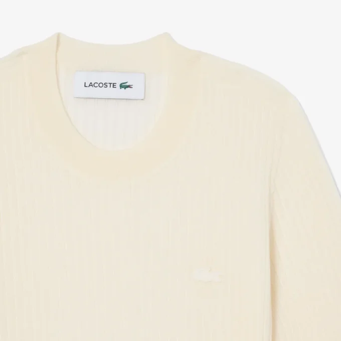 Women’s Short Sleeve Merino Wool Rib Knit Sweater