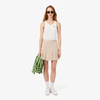 Women’s Short Stretch Cotton Pleated Skirt