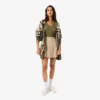 Women’s Short Stretch Cotton Pleated Skirt