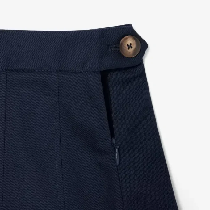 Women’s Short Stretch Cotton Pleated Skirt