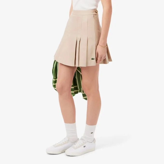 Women’s Short Stretch Cotton Pleated Skirt