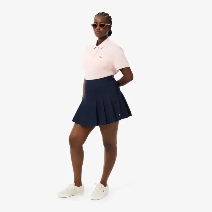 Women’s Short Stretch Cotton Pleated Skirt
