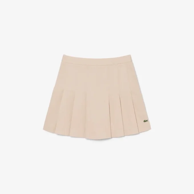 Women’s Short Stretch Cotton Pleated Skirt