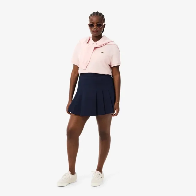 Women’s Short Stretch Cotton Pleated Skirt