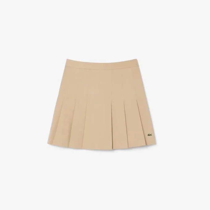 Women’s Short Stretch Cotton Pleated Skirt