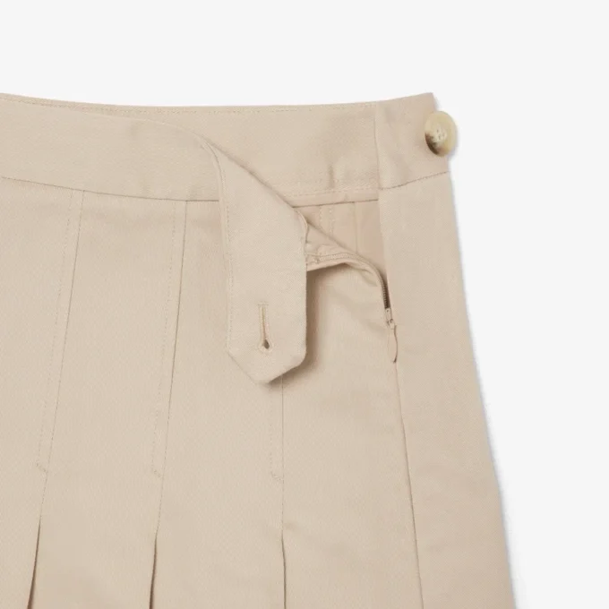 Women’s Short Stretch Cotton Pleated Skirt