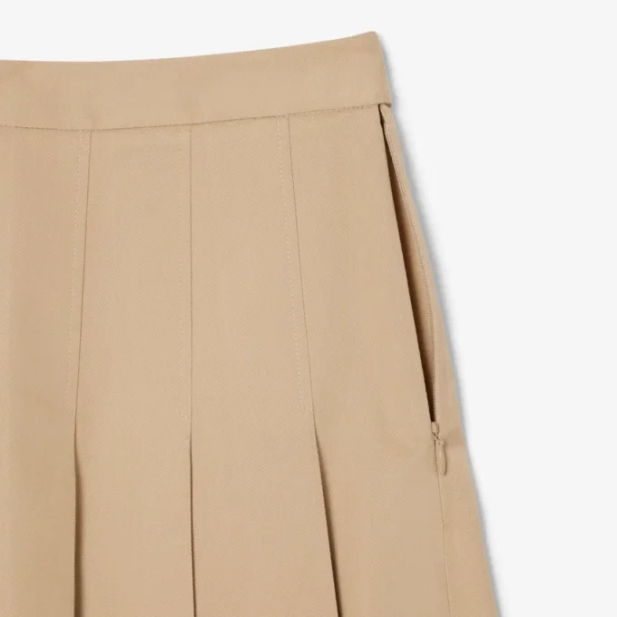 Women’s Short Stretch Cotton Pleated Skirt
