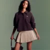 Women’s Short Stretch Cotton Pleated Skirt