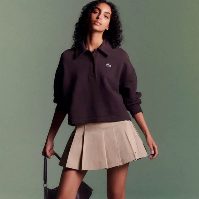 Women’s Short Stretch Cotton Pleated Skirt