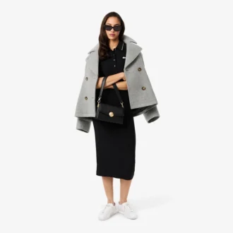 Women’s Slim Fit Diamanta Crocodile Polo Collar Dress