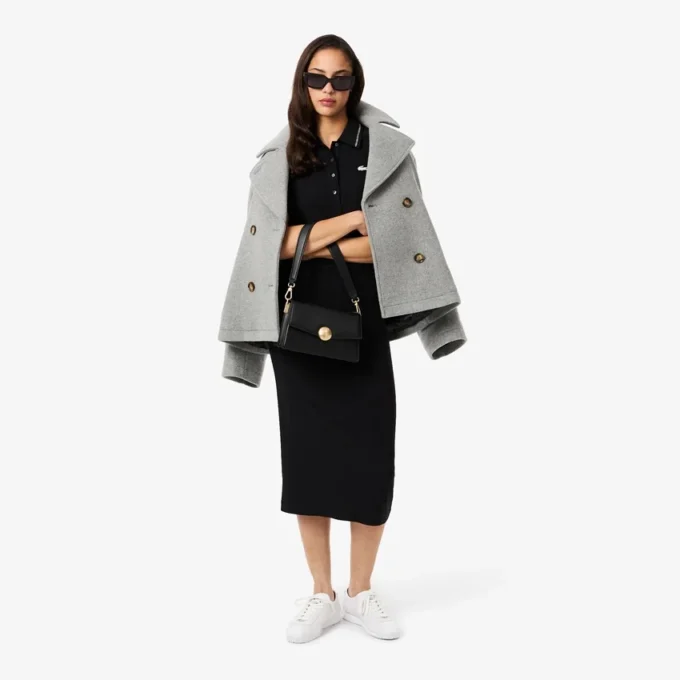 Women’s Slim Fit Diamanta Crocodile Polo Collar Dress