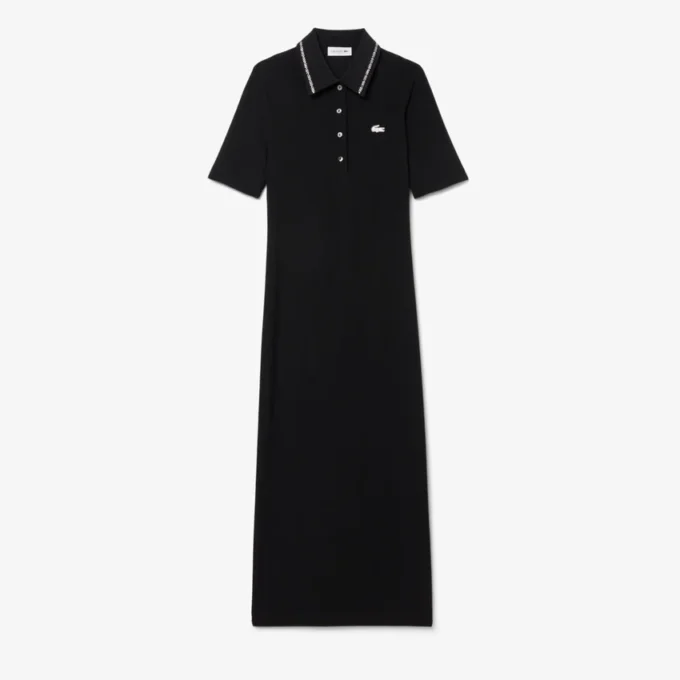 Women’s Slim Fit Diamanta Crocodile Polo Collar Dress