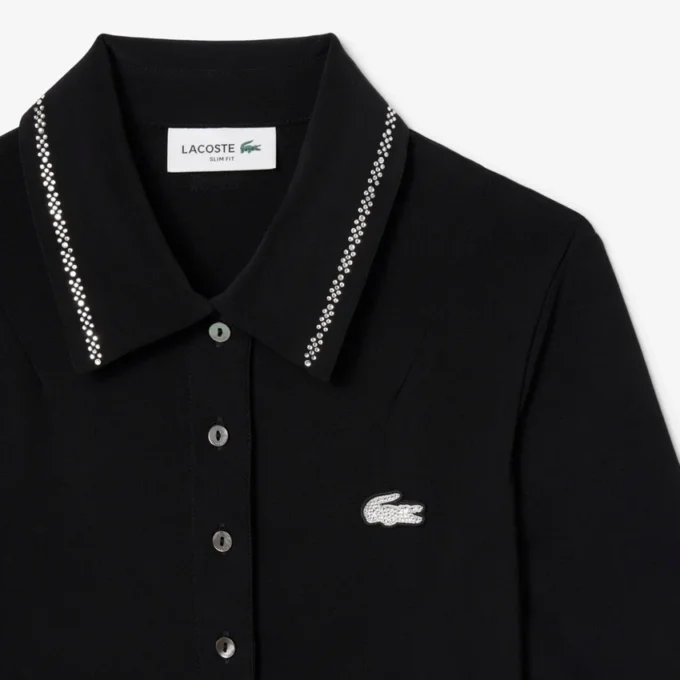 Women’s Slim Fit Diamanta Crocodile Polo Collar Dress