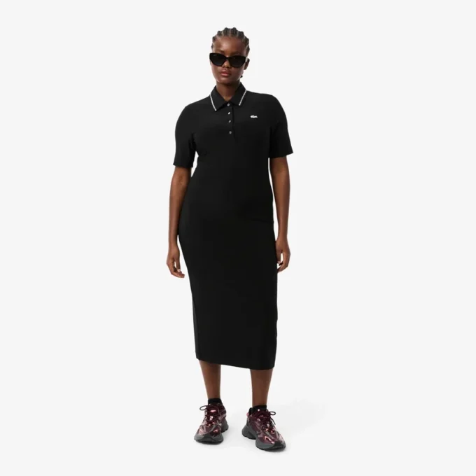 Women’s Slim Fit Diamanta Crocodile Polo Collar Dress
