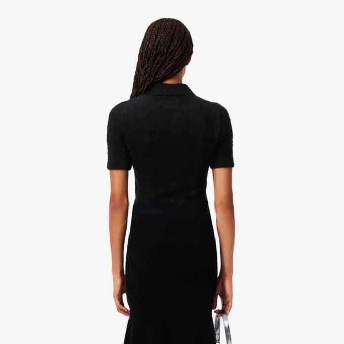 Women’s Slim Fit Fuzzy Rib Knit Polo