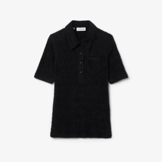 Women’s Slim Fit Fuzzy Rib Knit Polo