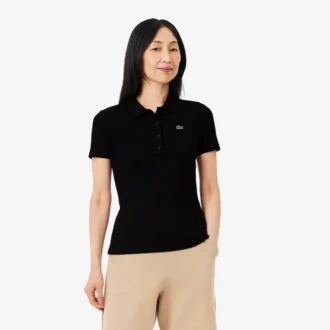 Women’s Slim Fit L.12.D Ribbed Cotton Polo