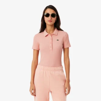 Women’s Slim Fit L.12.D Ribbed Cotton Polo