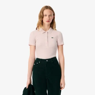 Women’s Slim Fit L.12.D Ribbed Cotton Polo