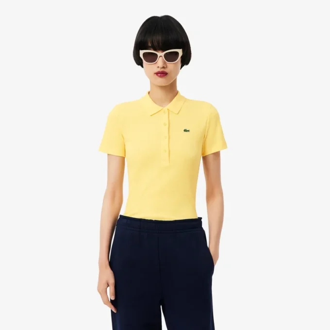 Women’s Slim Fit L.12.D Ribbed Cotton Polo