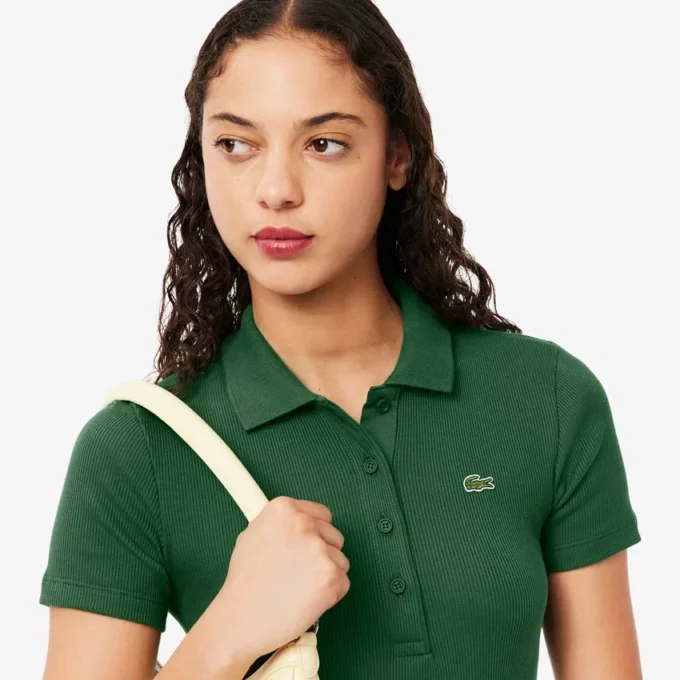 Women’s Slim Fit L.12.D Ribbed Cotton Polo