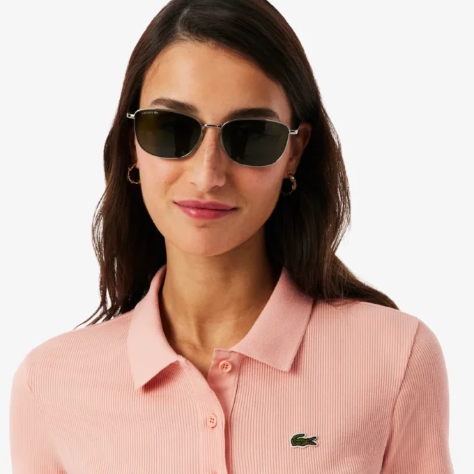 Women’s Slim Fit L.12.D Ribbed Cotton Polo