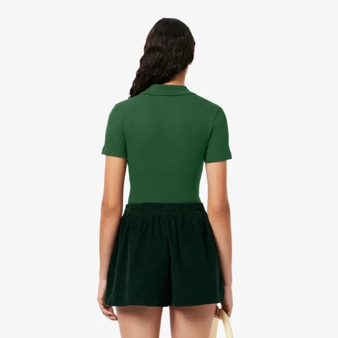Women’s Slim Fit L.12.D Ribbed Cotton Polo
