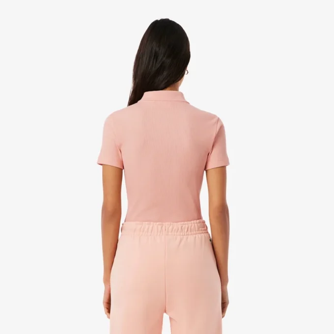 Women’s Slim Fit L.12.D Ribbed Cotton Polo