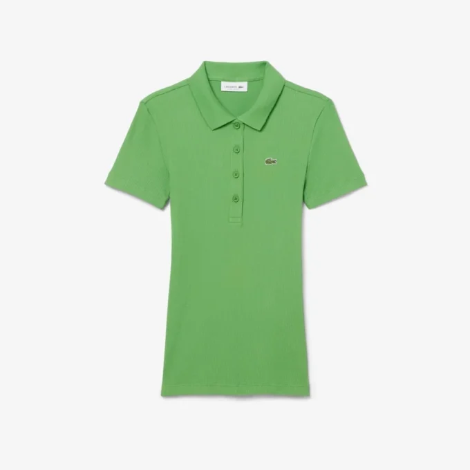 Women’s Slim Fit L.12.D Ribbed Cotton Polo