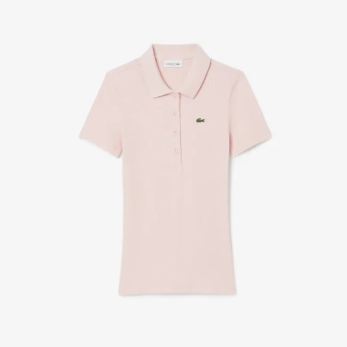 Women’s Slim Fit L.12.D Ribbed Cotton Polo