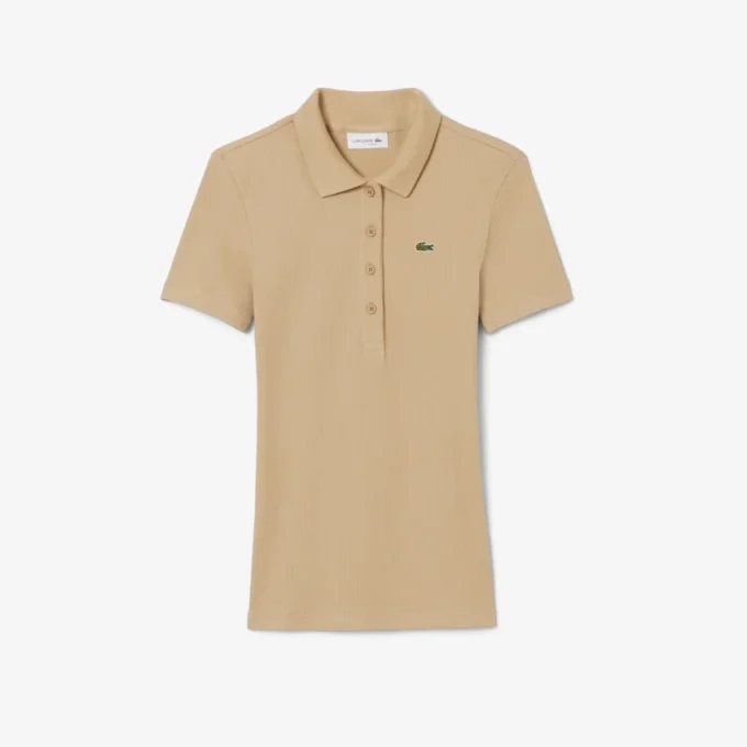 Women’s Slim Fit L.12.D Ribbed Cotton Polo