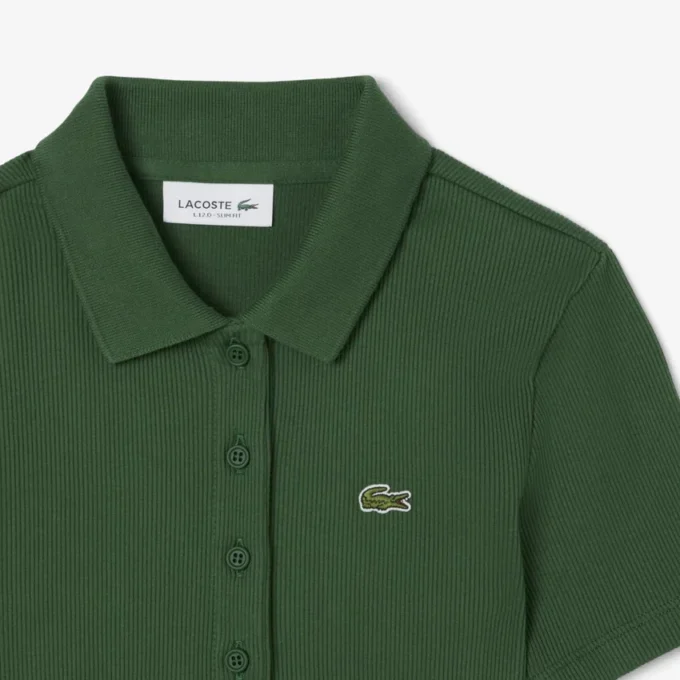 Women’s Slim Fit L.12.D Ribbed Cotton Polo