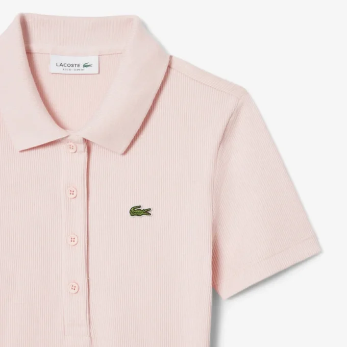 Women’s Slim Fit L.12.D Ribbed Cotton Polo
