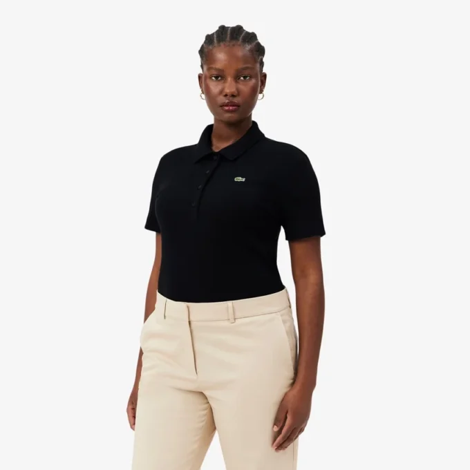 Women’s Slim Fit L.12.D Ribbed Cotton Polo