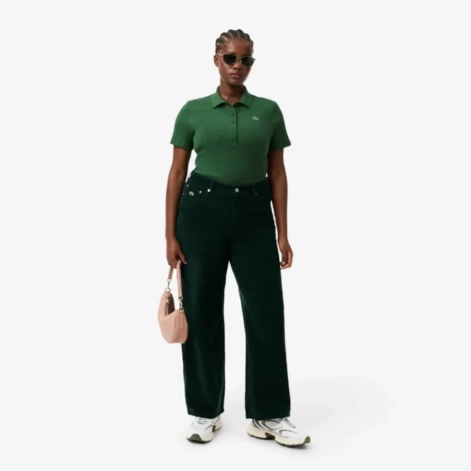 Women’s Slim Fit L.12.D Ribbed Cotton Polo