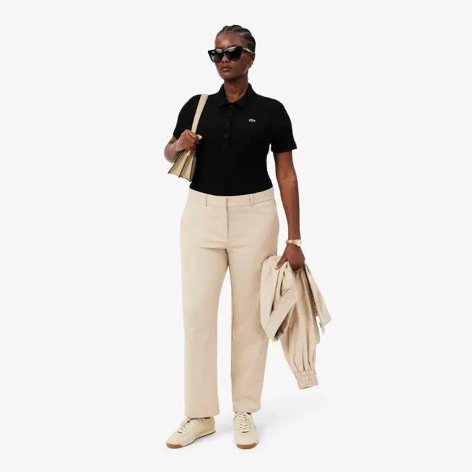 Women’s Slim Fit L.12.D Ribbed Cotton Polo