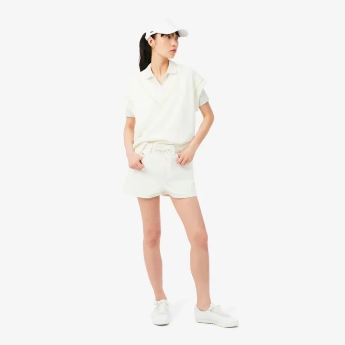 Women’s Slim Fit Pointelle Branded L.12.D Polo