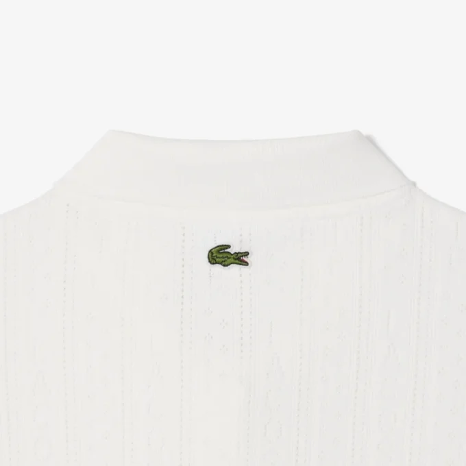 Women’s Slim Fit Pointelle Branded L.12.D Polo