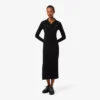 Women’s Slim Fit Ribbed Cotton Polo Collar Dress