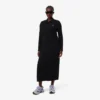 Women’s Slim Fit Ribbed Cotton Polo Collar Dress