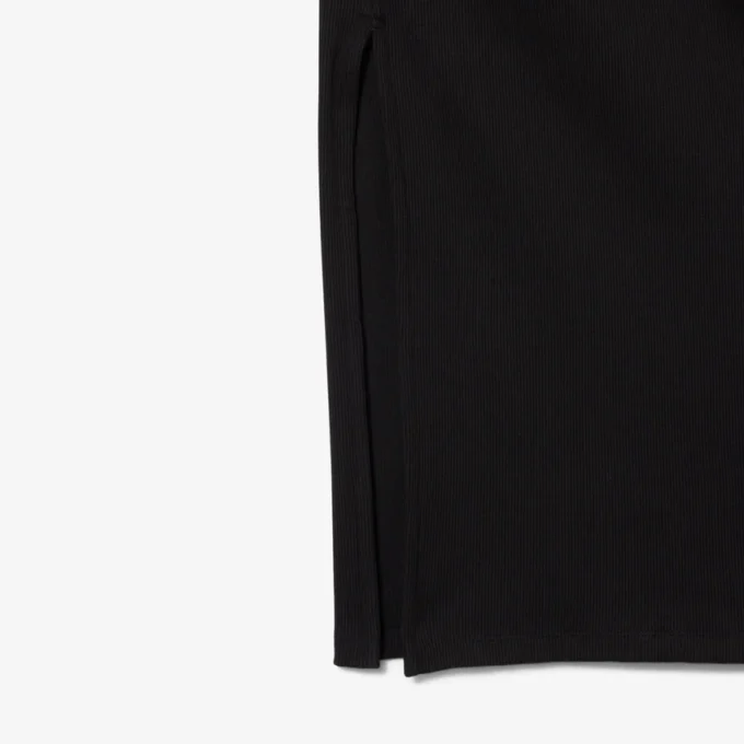 Women’s Slim Fit Ribbed Cotton Polo Collar Dress