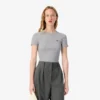 Women’s Slim Fit Ribbed Cotton T-Shirt