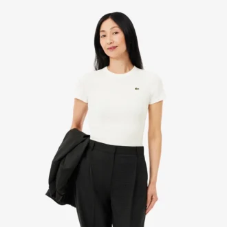 Women’s Slim Fit Ribbed Cotton T-Shirt