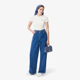Women’s Slim Fit Ribbed Cotton T-Shirt