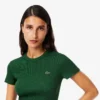 Women’s Slim Fit Ribbed Cotton T-Shirt