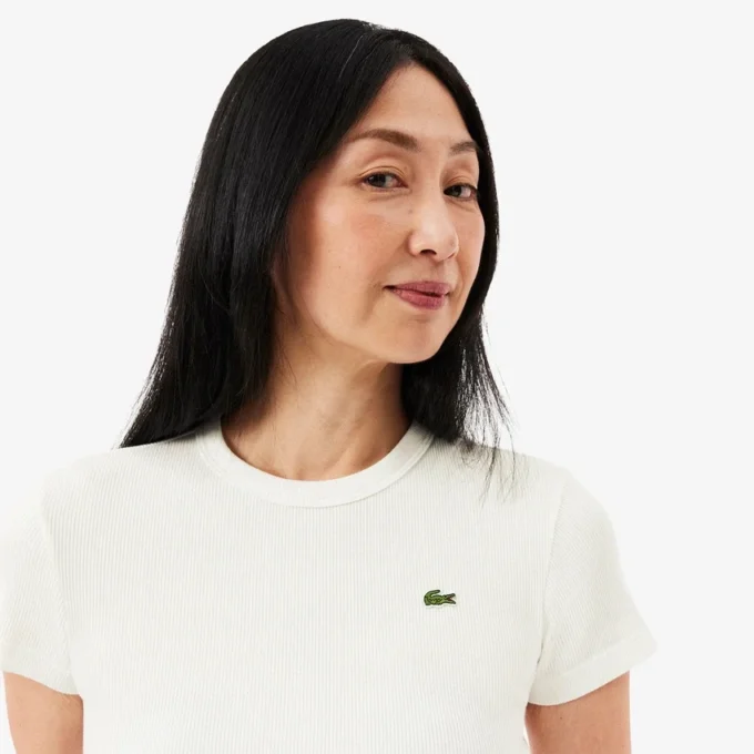 Women’s Slim Fit Ribbed Cotton T-Shirt