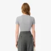Women’s Slim Fit Ribbed Cotton T-Shirt